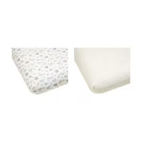 2 Pack Organic Cotton Fitted Cot Sheets - Australiana and Gingham