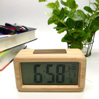 Checkmate Timber Multifunction Digital Alarm Clock, Light Brown, 14cm