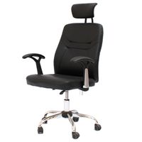 Contemporary Design PU Leather Office Arm Chair With Reclinable Backrest