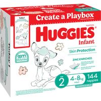 Huggies Infant Nappies Size 2 (4-8kg) 144 Pack
