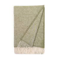 Alpine 100% Wool Throw 130x200cm, Olive Green