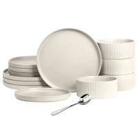 Classic Korean Style Porcelain Plate Household Dinnerware Sets - 13Piece