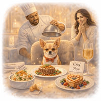 Gourmet meals. For Pepe, obviously.
