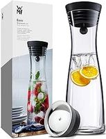 WMF Basic water carafe, 1.0l, height 29 cm, glass carafe, silicone lid, CloseUp-closure, silver : Amazon.de: Home & Kitchen
