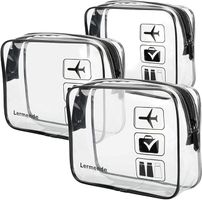 Lermende Transparent Toiletry Bag, Liquid Bag, Hand Luggage, TSA Approved Cosmetic Bag, Transparent Bag, Airport Compliant Bag, Travel Bag, Aeroplane Travel Bag, 1 Litre : Amazon.de: Fashion
