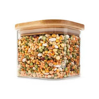 500ml Glass Container with Bamboo Lid