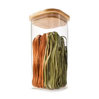 1.6L Glass Container with Bamboo Lid