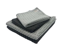Microfiber Waffle Weave Cleaning Cloths 4 Pack - 2 Large & 2 Medium