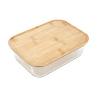 850ml Glass Container with Bamboo Lid