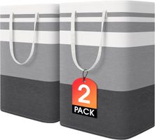 HomeHacks 2 Pack Large Laundry Baskets, Laundry Hampers Bags 
