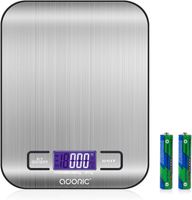 ADORIC Kitchen Scales Digital Scales Professional Electronic Scales with LCD Display Incredible Precision up to 1 g (5 kg Maximum Weight) Silver : Amazon.de: Home & Kitchen