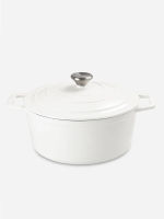 @home Cast Iron Casserole 25cm Ivory