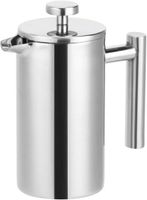 Stainless Steel Double-Wall French Press With Silicone Gasket Filter