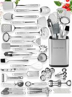 Home Hero 54-Piece Stainless Steel Kitchen Utensils Set -Cooking Utensil Set for Everyday Use & Gift Giving (54-Piece)