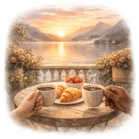 Coffee somewhere beautiful