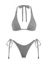 DARA - SILVER SPARKLE Triangle Bikini Set | Triangl