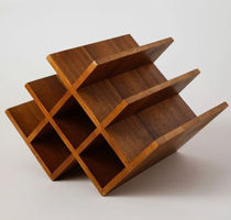 The Cooks Collective  Acacia Wood Wine Rack in Brown