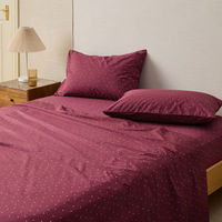 Burgundy queen sheet set