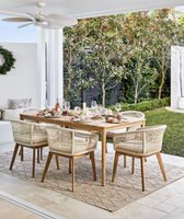 6 Seater Sorrento & Laguna Outdoor Dining Set (Off-White chairs)