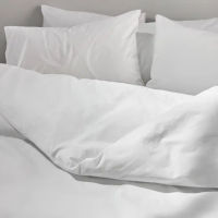 White/ plain Neutral Colour Cotton Duvet Cover Set