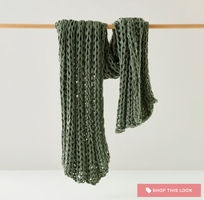 Adairs Newport Lily Pad Chunky Knit Throw