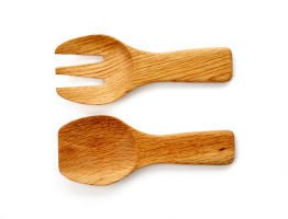 Momento Studio Salad Hands, Oak Wood